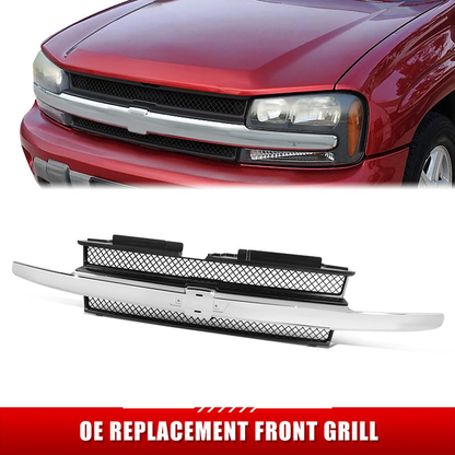 PARRILLA GRILLE - CV TRAIL-BLAZR 02-05/ GRILLE ASS'Y/ GRAY/BLACK W/CHROME MLDG/ W/O H/L WASHER TYPE)//PARTS.NO,GM1200477//OEM NO,10358128