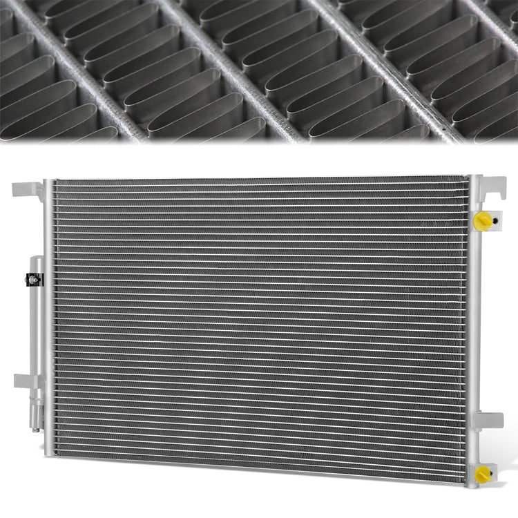 CONDENSADOR FORD MUSTANG 2015-2023 - FOR 3.7L 5.0L MODELS - ALUMINUM - SILVER