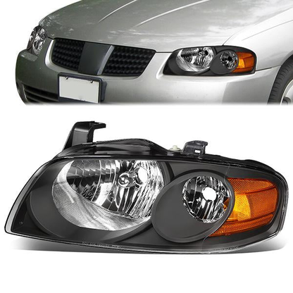 FAROS OE STYLE - 04-06 NISSAN SENTRA - USES H13 HIGH/LOW BEAM BULBS - BLACK HOUSING - LEFT
