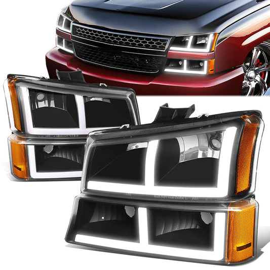 FAROS 03-06 CHEVROLET AVALANCHE 1500 2500 / 03-06 CHEVROLET SILVERADO 1500 2500 3500 / 03-06 CHEVROLET SILVERADO 1500 HD 2500 HD / 2007 CHEVROLET SILVERADO 1500 1500 HD 2500 HD 3500 CLASSIC - FIT MODELS WITHOUT FACTORY CLADDING ONLY - OE STYLE - LED -