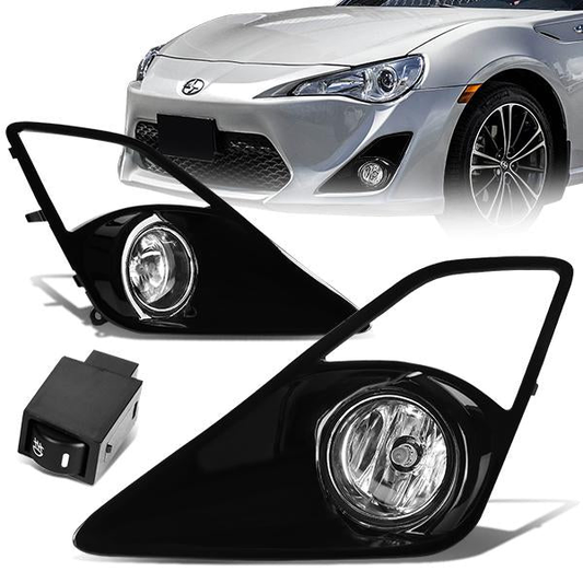 FAROS DE NIEBLA 13-16 SCION FRS - WITH SWITCH, BEZEL - H11 BULB - CHROME / CLEAR