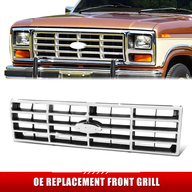 PARRILLA GRILLE - FD F150 P/U '80-'86/ GRILLE ASS'Y 82-86/ CHROME/ARGENT//PARTS.NO,FO1200118//OEM NO,E3TZ8200G