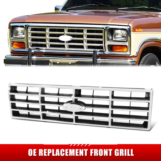 PARRILLA GRILLE - FD F150 P/U '80-'86/ GRILLE ASS'Y 82-86/ CHROME/ARGENT//PARTS.NO,FO1200118//OEM NO,E3TZ8200G