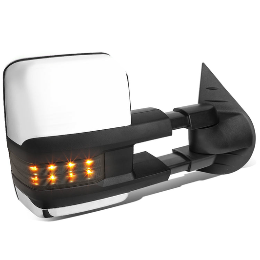 RETROVISORES EXTENDIBLES TOWING MIRROR - 07-13 CHEVY SILVERADO 1500, 1500HD, 2500, 2500HD, GMC SIERRA 1500, 1500HD, 2500, 2500HD, CHEVY SUBURBAN 1500, 2500, GM YUKON, YUKON XL 1500, XL 2500, CHEVY AVALANCHE, CHEVY TAHOE, CADILLAC ESCALADE / 07-14 CHEVY