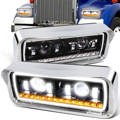 FAROS FREIGHTLINER CLASSIC 01-11 / FREIGHTLINER CLASSIC XL 01-09 / FREIGHTLINER FLD120SD 03-12 / KENWORTH T600A 86-07 / KENWORTH T800 87-19 / KENWORTH W900 81-19 / PETERBILT 357 86-08 / PETERBILT 365 08-19 / PETERBILT 378 88-07 / PETERBILT 379 85-07 /