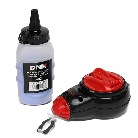 HERRAMIENTAS DNA LOGO - 100FT - 4OZ BOTTLE - BLUE CHALK - BLACK / RED