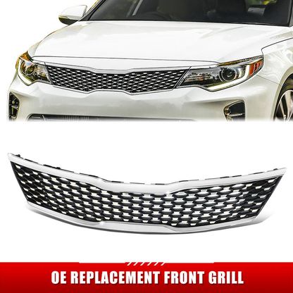 PARRILLA GRILLE - KA OPTMA '11-'15/'16-'20/ GRILLE ASS'Y 16-18/ PAINTED BLACK W/SMOKE BLK MLDG/ W/H.S (STD/EX)//PARTS.NO,KI1200188//OEM NO,86350D5010