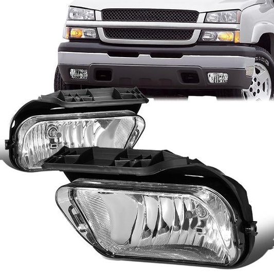 FAROS DE NIEBLA 04-06 CHEVY SILVERADO 1500, 2500, 3500 (2004 MODELS STARTING FROM JAN 2004 ONLY) / 2007 CHEVY SILVERADO 1500, 2500, 3500, HD, CLASSIC MODELS - CLEAR