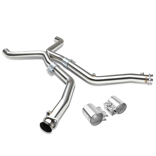 nan X-PIPE - EXHAUST - SS - 11-14 FORD MUSTANG 3.7 V6 - FITS ORIGINAL OR SHORTY HEADERS