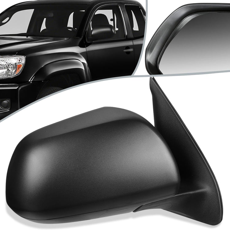 RETROVISOR MIRROR - OEM - 12-15 TOYOTA TACOMA - MANUAL MIRROR ADJUSTMENT - W/O HEAT - TEXTURED - RIGHT - BLACK