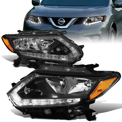 FAROS 14-16 NISSAN ROGUE - ONLY FITS MODELS W/ HALOGEN HEADLIGHTS - H11 LOW BEAM / H9 HIGH BEAM - BLACK HOUSING / AMBER CORNER