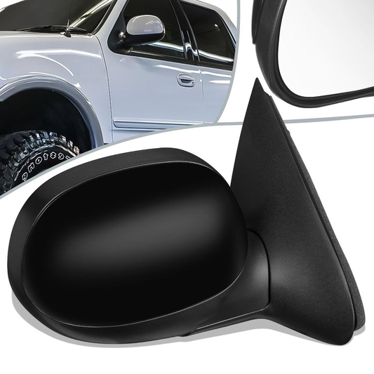 RETROVISOR MIRROR - OEM - 1997 FORD F-150, F-250 - POWERED - PAINTABLE - BLACK - RIGHT