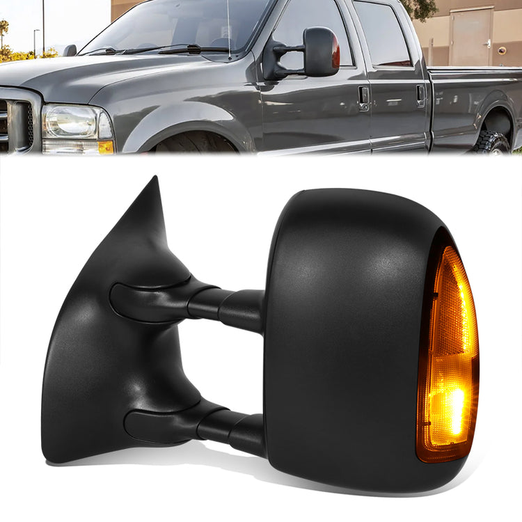 RETROVISOR MIRROR - OE STYLE - FORD EXCURSION 03-05 - FORD F-250 SUPER DUTY 03-07 - FORD F-350 SUPER DUTY 03-07 - FORD F-450 SUPER DUTY 03-07 - FORD F-550 SUPER DUTY 03-07 - WITH POWER WITH HEATED GLASS WITH TURN SIGNAL TEXTURED COVER - DRIVER SIDE -