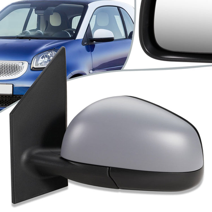 RETROVISOR MIRROR - OEM - 16-17 SMART FORTWO - POWERED - W/ TEMP SENSOR - FOLDING - GRAY - LEFT