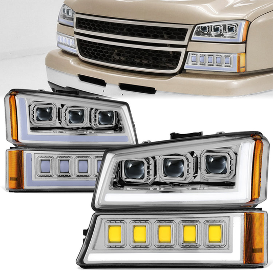FAROS 03-06 CHEVROLET AVALANCHE 1500 2500 / 03-06 CHEVROLET SILVERADO 1500 2500 3500 / 03-06 CHEVROLET SILVERADO 1500 HD 2500 HD / 07 CHEVROLET SILVERADO 1500 1500 HD 2500 HD 3500 CLASSIC - FOR AVALANCHE, FITS MODELS WITHOUT FACTORY CLADDING ONLY -