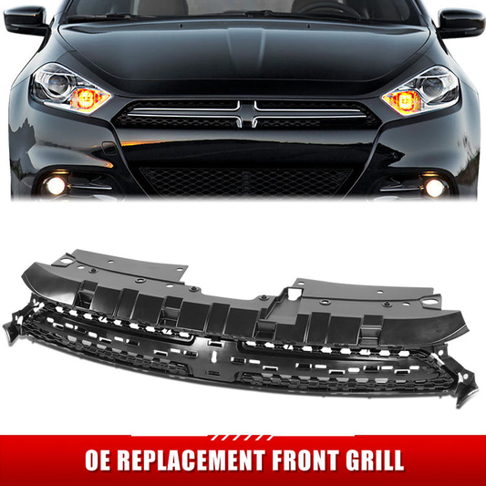 PARRILLA GRILLE - DG DAT '13-'16/ GRILLE ASS'Y/ UPPER MAT-DARK GRAY//PARTS.NO,CH1200378//OEM NO,68081408AD