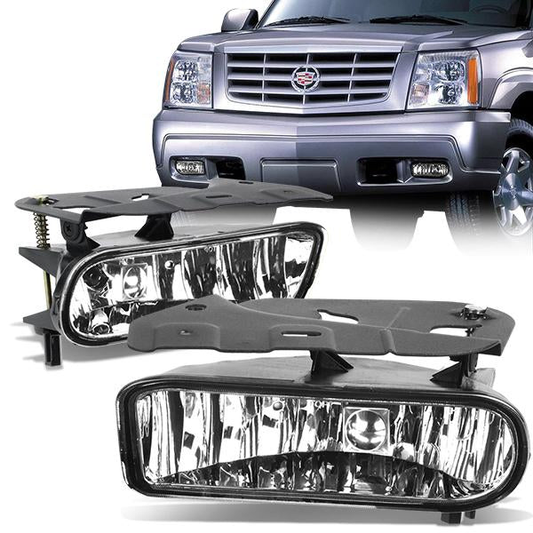 FAROS DE NIEBLA 02-06 CADILLAC ESCALADE - BOLT-ON - 899 BULB - CHROME / CLEAR