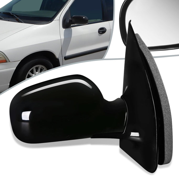RETROVISOR MIRROR - OEM - 99-03 FORD WINDSTAR - MANUAL - PAINTABLE - BLACK - RIGHT