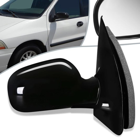 RETROVISOR MIRROR - OEM - 99-03 FORD WINDSTAR - MANUAL - PAINTABLE - BLACK - RIGHT