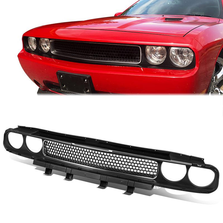 nan FRONT BUMPER GRILLE - 08-14 DODGE CHALLENGER - MATTE BLACK