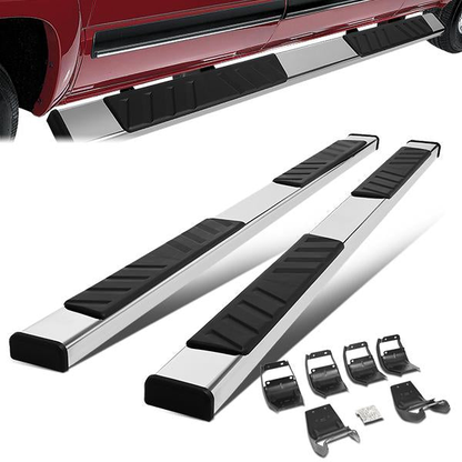 ESTRIBOS 5" - 15-20 FORD F-150 / 17-20 FORD F-250, F-350 - CREW CAB - CHROME / BLACK