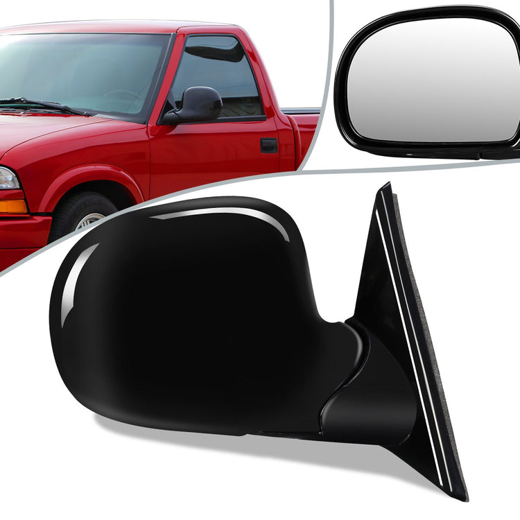 RETROVISOR MIRROR - OEM - 98-99 CHEVY BLAZER / 98 CHEVY S10 PICKUP / 98 GMC SONOMA / 98-99 OLDSMOBILE BRAVADA - POWERED - PAINTABLE - BLACK - RIGHT