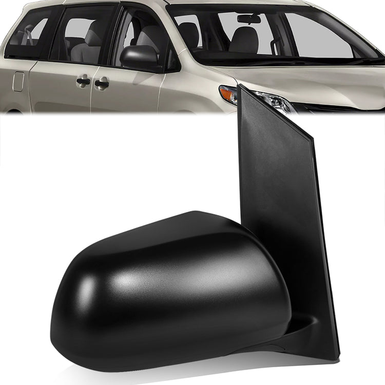 RETROVISOR MIRROR - OE STYLE - TOYOTA SIENNA 15-20 - WITH POWER WITH BLIND SPOT MIRROR - PASSENGER SIDE - PAINT TO MATCH - BLACK