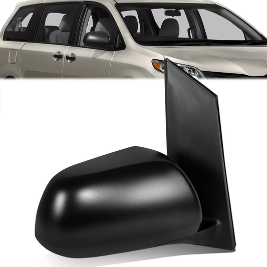 RETROVISOR MIRROR - OE STYLE - TOYOTA SIENNA 15-20 - WITH POWER WITH BLIND SPOT MIRROR - PASSENGER SIDE - PAINT TO MATCH - BLACK