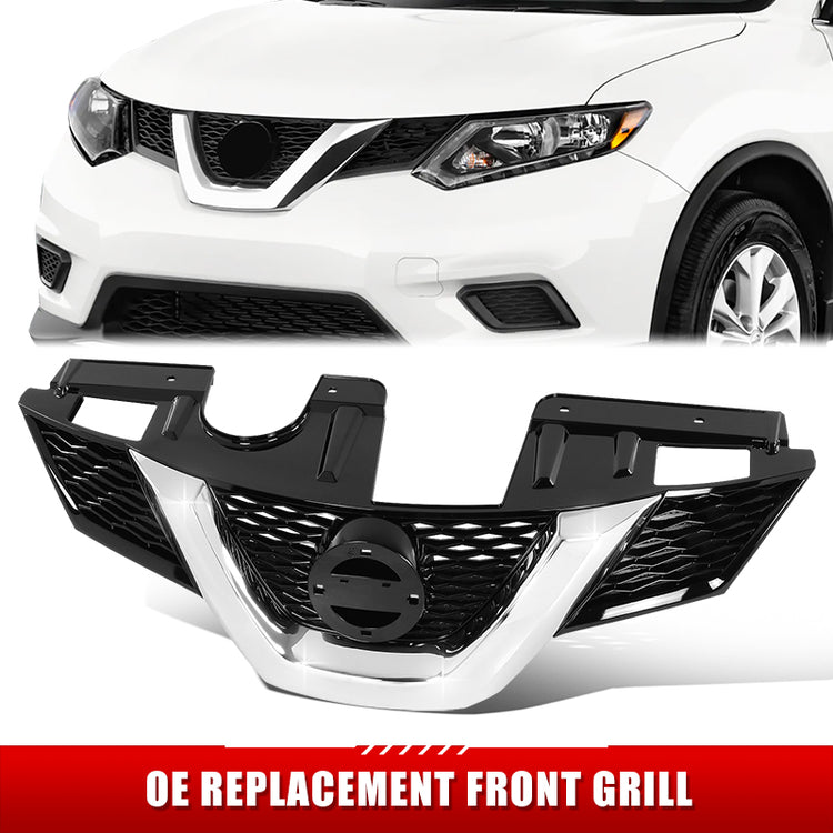 PARRILLA GRILLE - DS ROGE '14-'16/'17-'20/ GRILLE ASS'Y 15-16/ PAINTED BLACK W/CHROME MLDG/ W/O CAMERA H. W/O PREMIUM PKG/ (S/SV) (KOREA BUILT)//PARTS.NO,NI1200304//OEM NO,623105HA5A