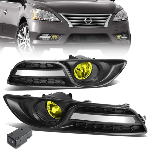 FAROS DE NIEBLA 13-16 NISSAN SENTRA 4-DR - WITH SWITCH, BEZEL - 58 BULB - AMBER