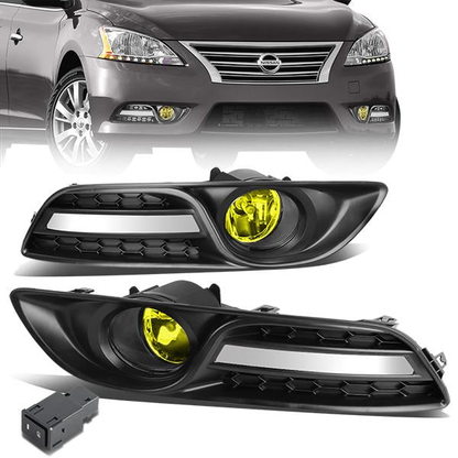FAROS DE NIEBLA 13-16 NISSAN SENTRA 4-DR - WITH SWITCH, BEZEL - 58 BULB - AMBER