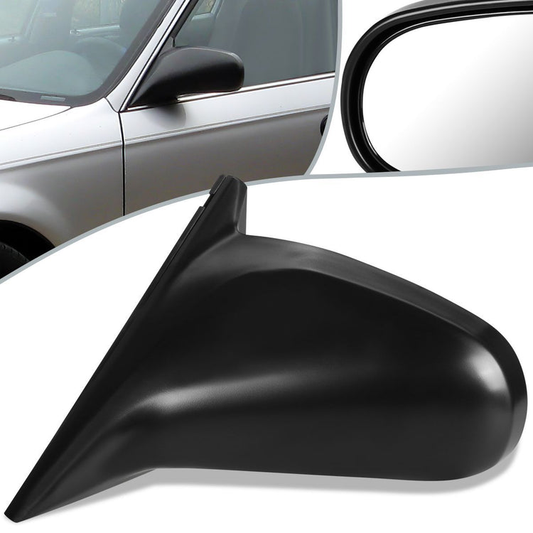 RETROVISOR MIRROR - OEM - 96-00 HONDA CIVIC 4-DOOR - POWERED - PAINTABLE - BLACK - LEFT