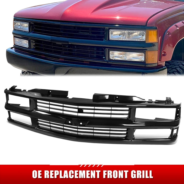 PARRILLA GRILLE - CV C10/GC '88-'93/'94-'01/ GRILLE ASS'Y 94-01/ MAT-BLACK (CHEVY)/ (COMPOSITE DUAL H/L)/ (SAME=BLAZER=SUBURBAN=TAHOE)//PARTS.NO,GM1200239//OEM NO,15981092