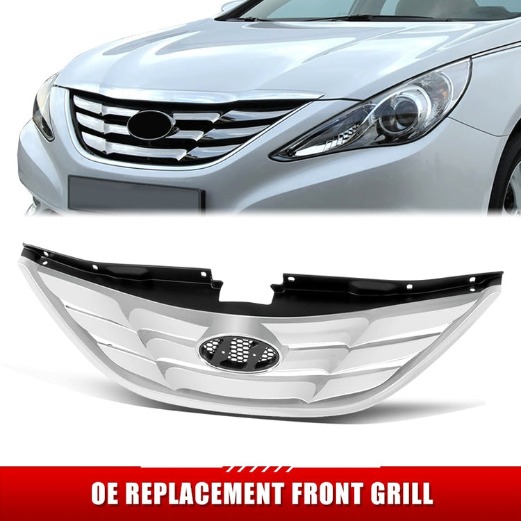 PARRILLA GRILLE - HY SONATA '11-'14/ GRILLE ASS'Y 11-13/ PAINTED BLACK W/CHROME MLDG//PARTS.NO,HY1200154//OEM NO,863503S100