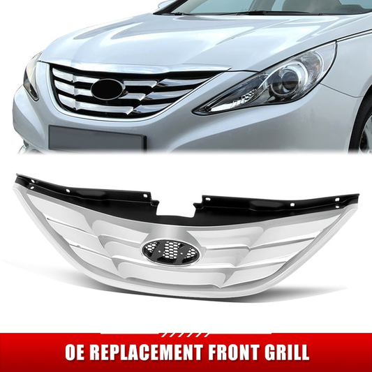 PARRILLA GRILLE - HY SONATA '11-'14/ GRILLE ASS'Y 11-13/ PAINTED BLACK W/CHROME MLDG//PARTS.NO,HY1200154//OEM NO,863503S100