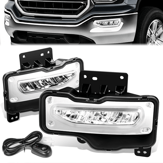 FAROS DE NIEBLA 16-18 GMC SIERRA 1500 / 2018 GMC SIERRA 1500 LIMITED - FULL LED - CLEAR