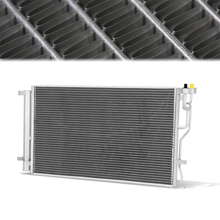 CONDENSADOR HYUNDAI KONA 2018-2021 - FOR 2.0L MODEL - ALUMINUM - SILVER