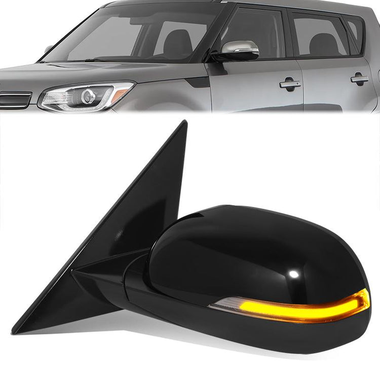 RETROVISOR MIRROR - KIA SOUL 2014-2019 - WITH POWER FOLD - WITH HEATED GLASS - WITH TURN SIGNAL - WITH BLIND SPOT - OE STYLE - DRIVER LEFT SIDE