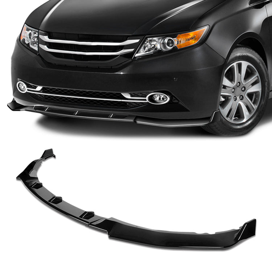 LIP FRONTAL 11-17 HONDA ODYSSEY - REQUIRES DRILLING BUMPER FOR INSTALLATION - 3PC - PAINTED GLOSS BLACK