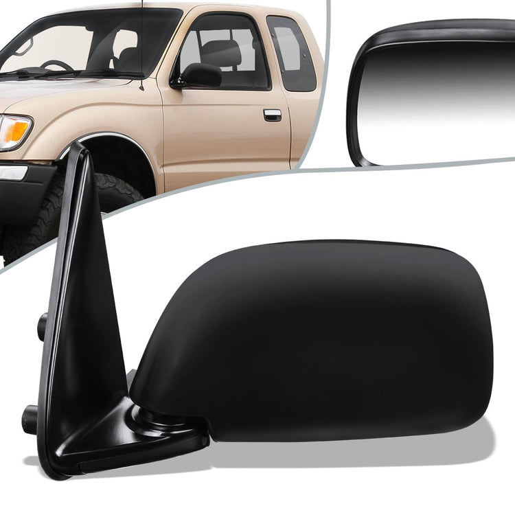 RETROVISOR MIRROR - OEM - 95-00 TOYOTA TACOMA - MANUAL - FOLDING - W/O OFF ROAD PACKAGE - TEXTURED - BLACK - LEFT