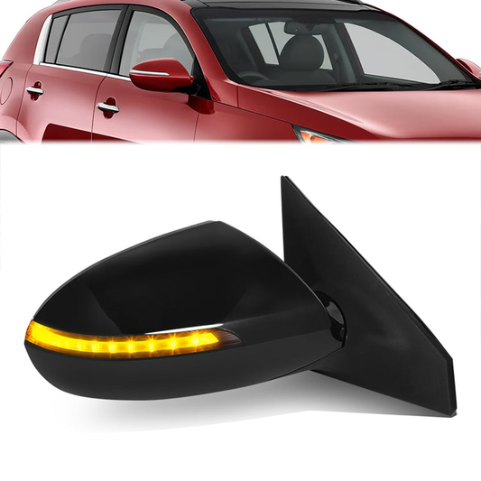RETROVISOR MIRROR - OE STYLE - KIA SPORTAGE 13-16 - WITH POWER WITH TURN SIGNAL - PASSENGER SIDE - PAINT TO MATCH - BLACK
