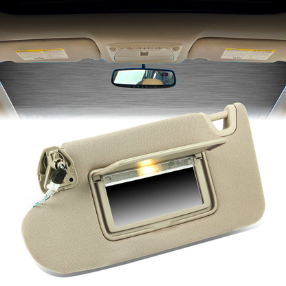 nan SUN VISOR - 13-18 NISSAN ALTIMA - FITS MODELS WITH LIGHTED MIRROR - BEIGE / TAN