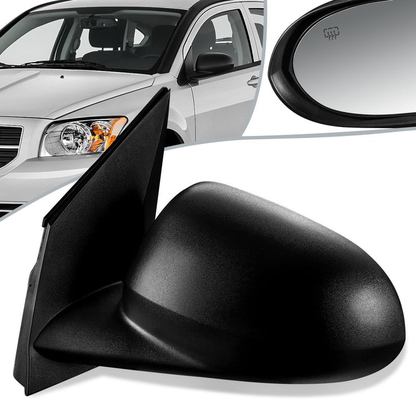 RETROVISOR MIRROR - OEM - 10-12 DODGE CALIBER - POWERED - HEATED - TEXTURED - BLACK - LEFT