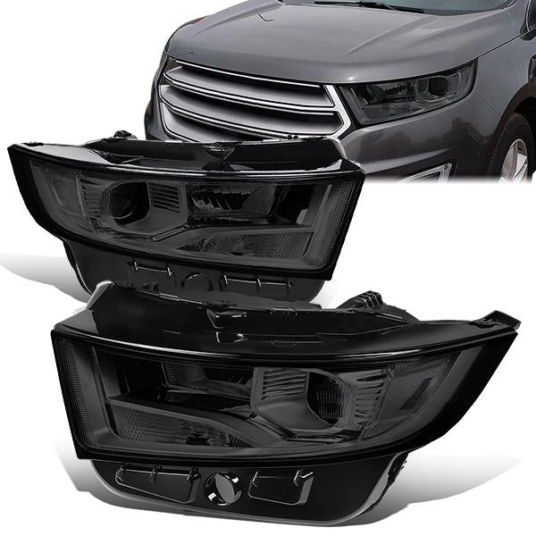 FAROS 15-18 FORD EDGE - FITS MODELS W/ HALOGEN HEADLIGHTS - PROJECTOR LOW BEAM - 9005 HIGH / H7 LOW BEAM - SMOKE HOUSING / CLEAR CORNER