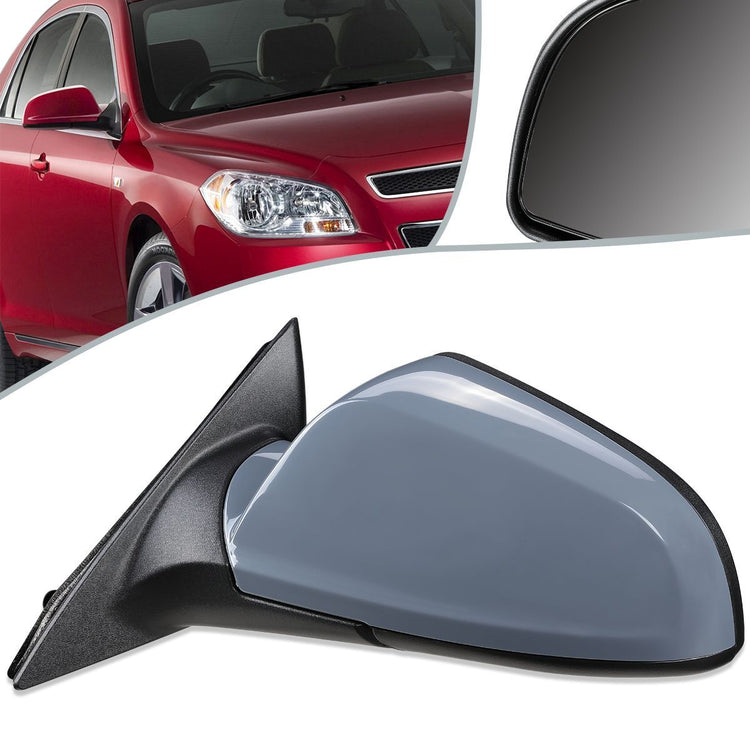 RETROVISOR MIRROR - OEM - 08-12 CHEVY MALIBU / 07-09 SATURN AURA - POWERED - PAINTABLE - BLACK - LEFT