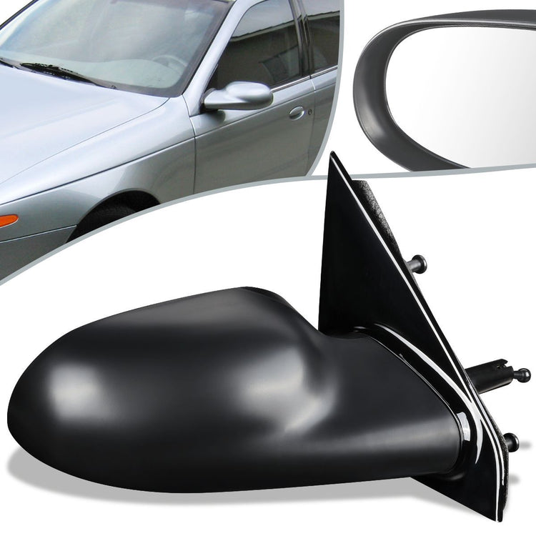 RETROVISOR MIRROR - OEM - 01-05 SATURN L SEDAN / 04 SATURN L300 / 00 SATURN LS SEDAN / 00-03 SATURN LW WAGON - MANUAL - PAINTABLE - BLACK - RIGHT