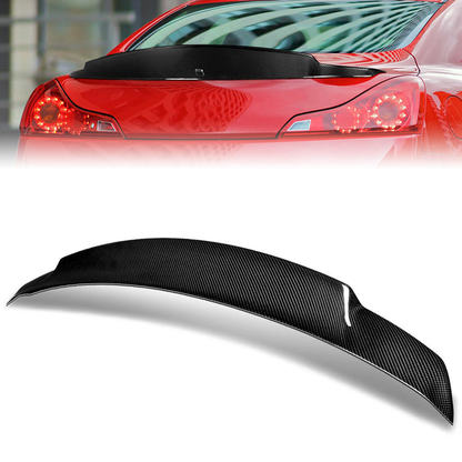 SPOILER CAR TRUNK SPOILER - 08-13 INFINITI G37 - CARBON FIBER BLACK