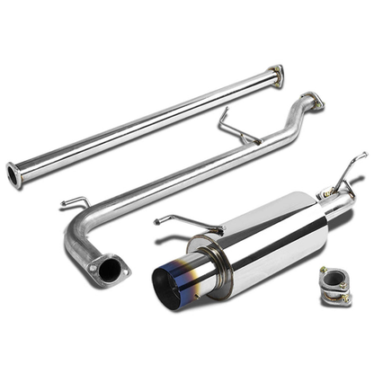 TUBERIA CATBACK CATBACK - 98-02 HONDA ACCORD 98-02 4CYL - SINGLE BURNT TIP - STAINLESS STEEL