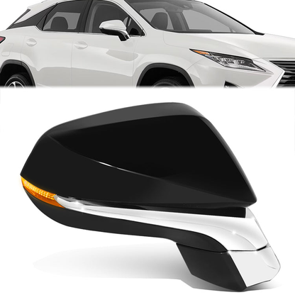 RETROVISOR MIRROR - OE STYLE - LEXUS RX350 16-19 - LEXUS RX350L 16-19 - LEXUS RX450H 18-19 - LEXUS RX450HL 18-19 - WITH POWER WITH HEATED GLASS - PASSENGER SIDE - PAINT TO MATCH - BLACK