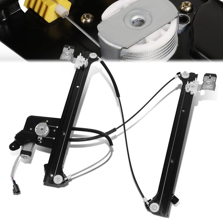 REGULADOR DE VENTANA WINDOW MOTORS & REGULATORS - METALLIC - 00-07 CADILLAC ESCALADE CHEVY AVALANCHE GMC SIERRA YUKON XL 1500 2500HD 3500 CREW CAB - METALLIC - BARE STEEL/PLASTIC